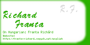 richard franta business card